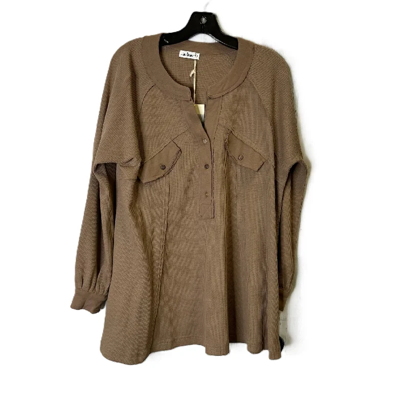 Top Long Sleeve By In Bloom In Brown, Size: S