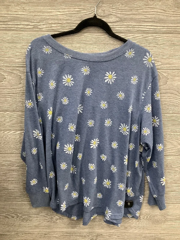 Top Long Sleeve By Jane And Delancey In Blue, Size: 1x