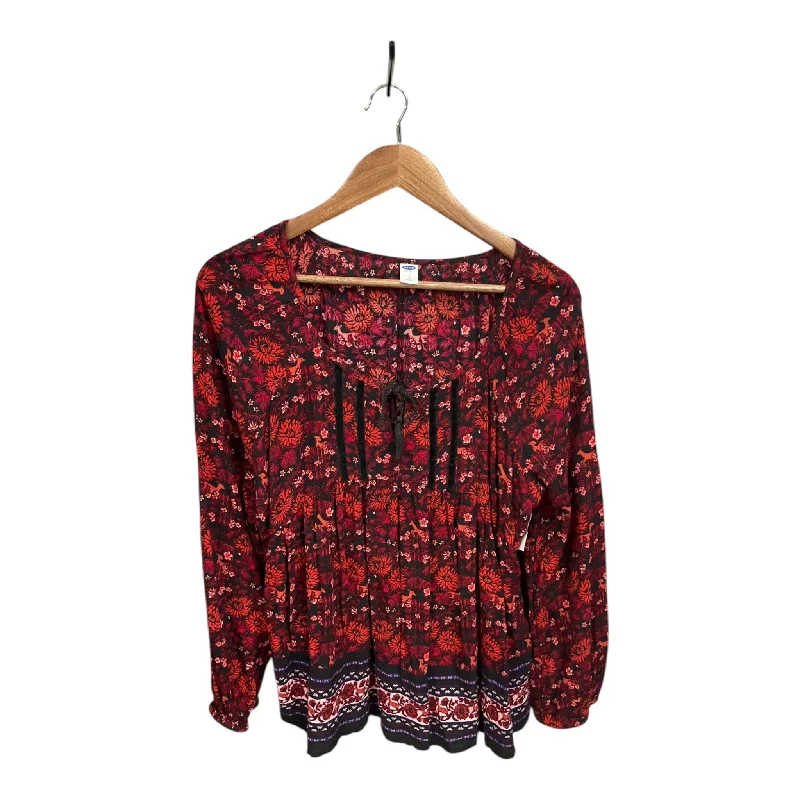 Top Long Sleeve By Old Navy In Multi-colored, Size: L