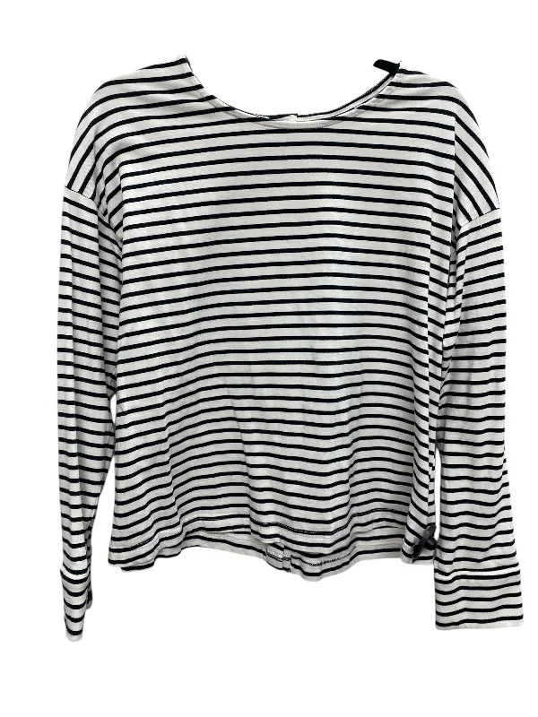 Top Long Sleeve By Who What Wear In Striped Pattern, Size: M