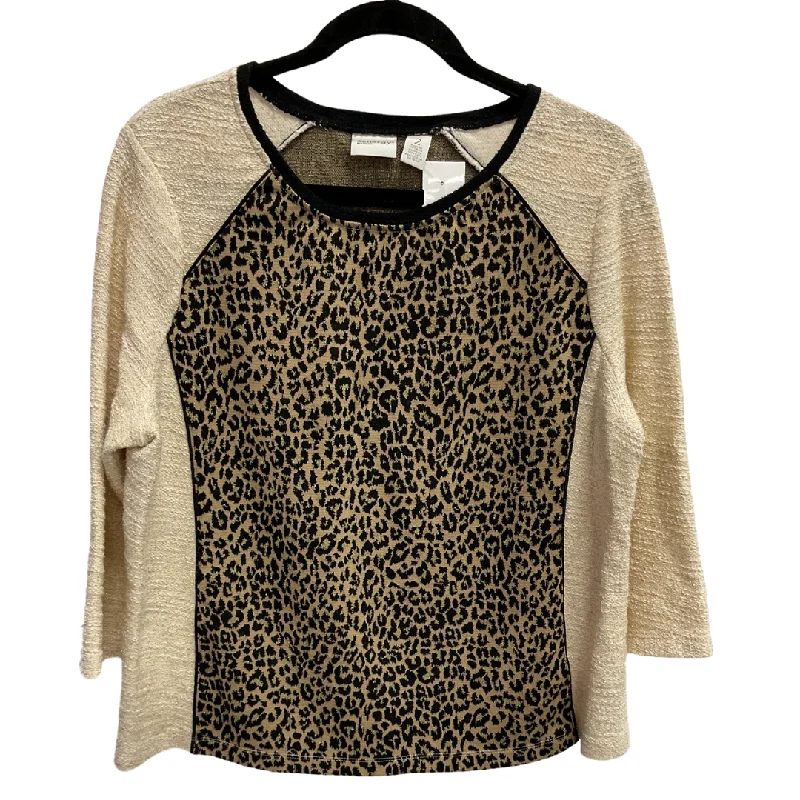 Top Long Sleeve By Zenergy By Chicos In Animal Print, Size: L