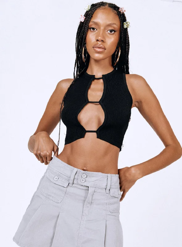 Resurgance Crop Top Black