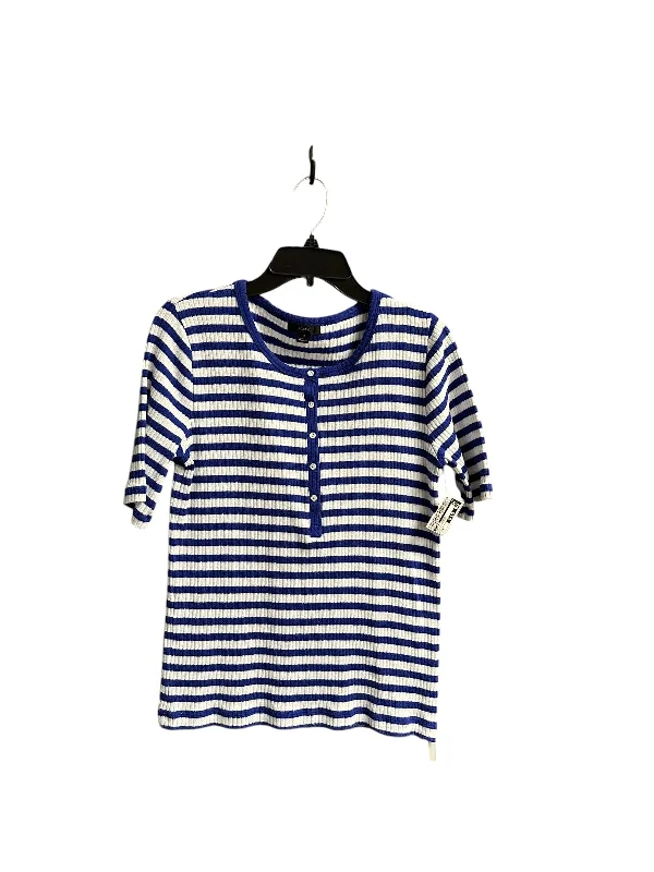 Top 3/4 Sleeve By J. Crew In Striped Pattern, Size: M