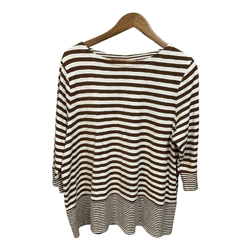 Top 3/4 Sleeve By J. Jill In Striped Pattern, Size: Xl