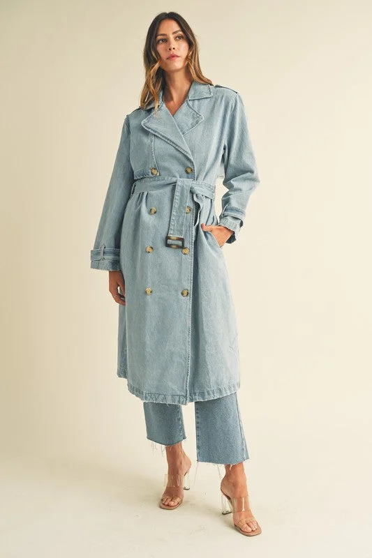 Baker Street Denim Trench Coat