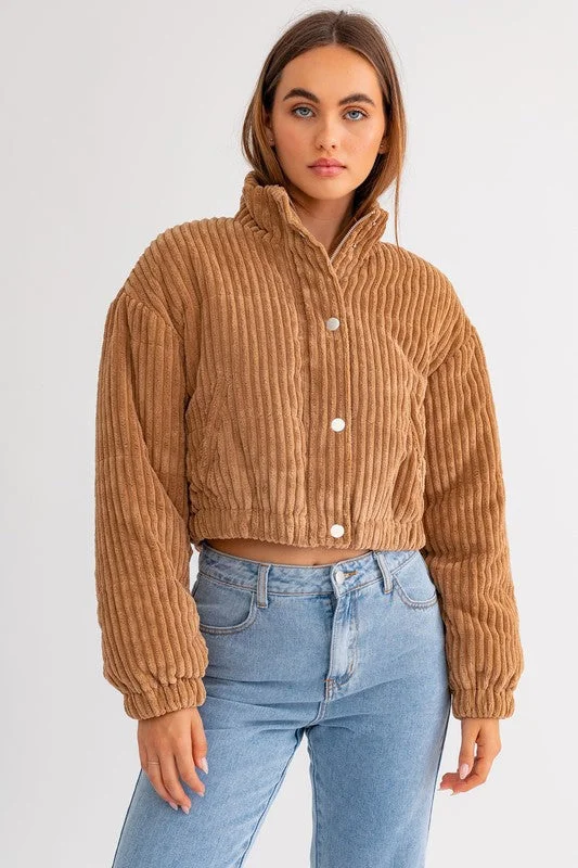 Corduroy Puffer Jacket - Medium - Final Sale