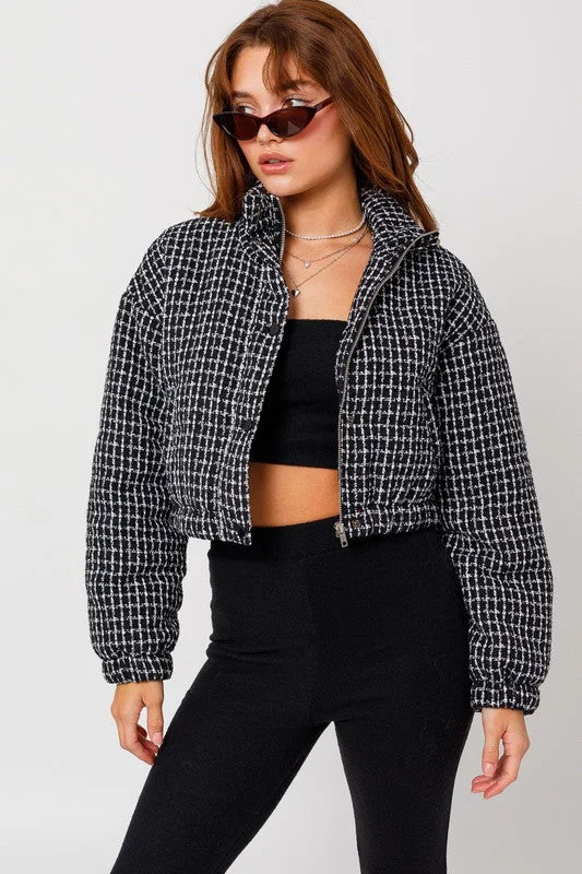 Fifth Avenue Tweed Puffer Jacket - Final Sale