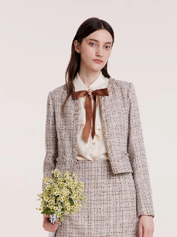 Knitted Tweed Short Jacket