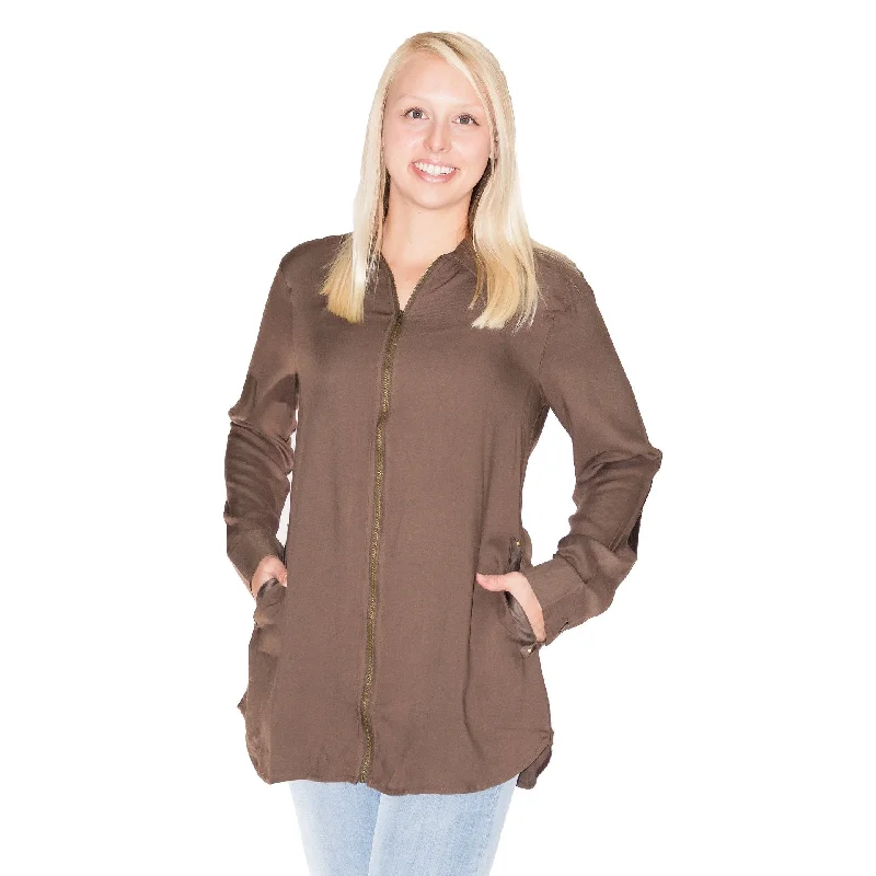 Simply Noelle Zip Up Top/Jacket - Sage