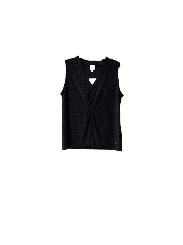 Top Sleeveless By Anne Klein In Black, Size: Xl