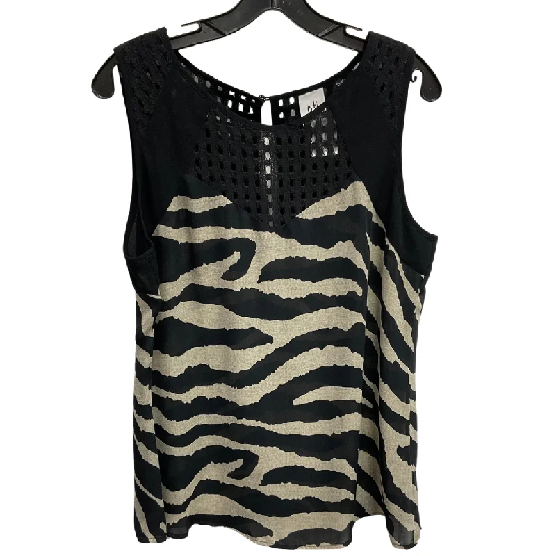 Top Sleeveless By Cabi In Animal Print, Size: M