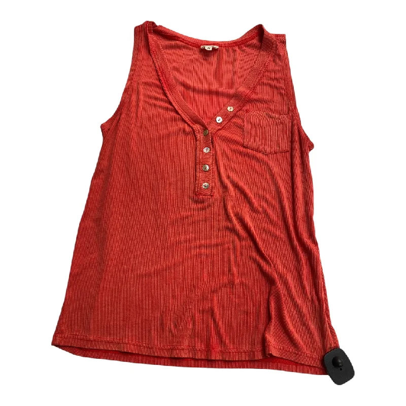 Top Sleeveless By Pol In Red, Size: S