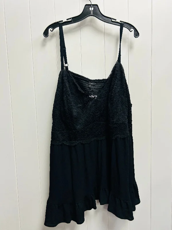 Top Sleeveless By Torrid In Black, Size: 4x