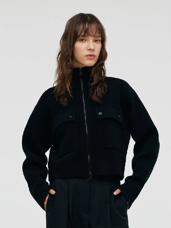 Wool Zip-Up Women Jacket